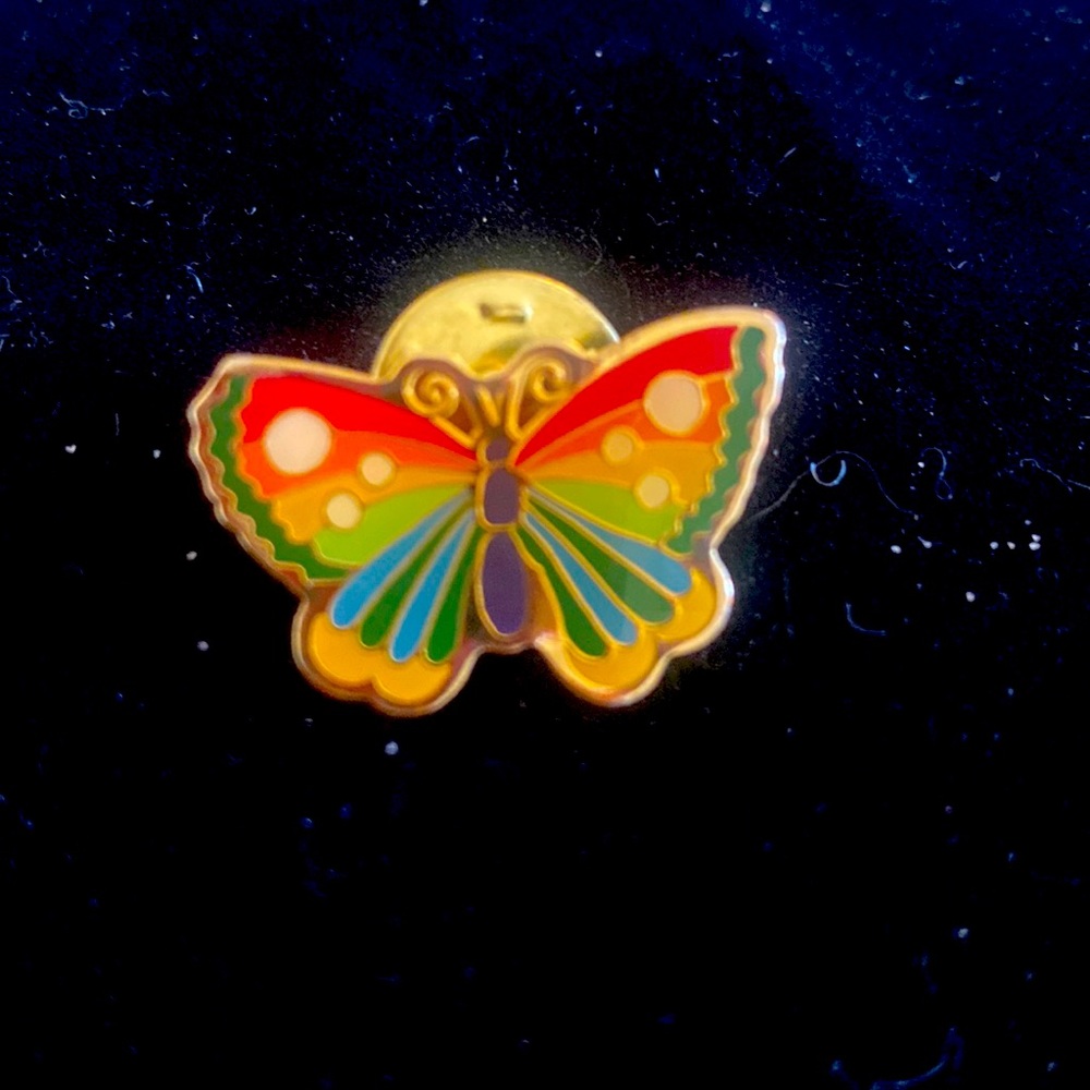 ❤️ # 300 Multi Color Butterfly Pin
